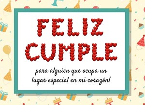 Tarjeta de Cumpleaños para compartir gratis. Estás en mi corazón