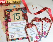 Set de invitaciones Color