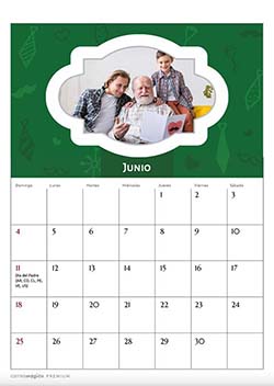 Sealador para imprimir. Junio - Calendario 2024 Recuerdos