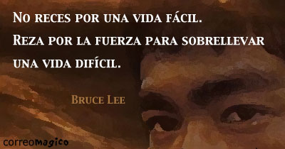 Imagen de Frases inspiradoras para compartir - No reces por una vida facil. Reza por la fuerza para sobrellevar una vida dificil