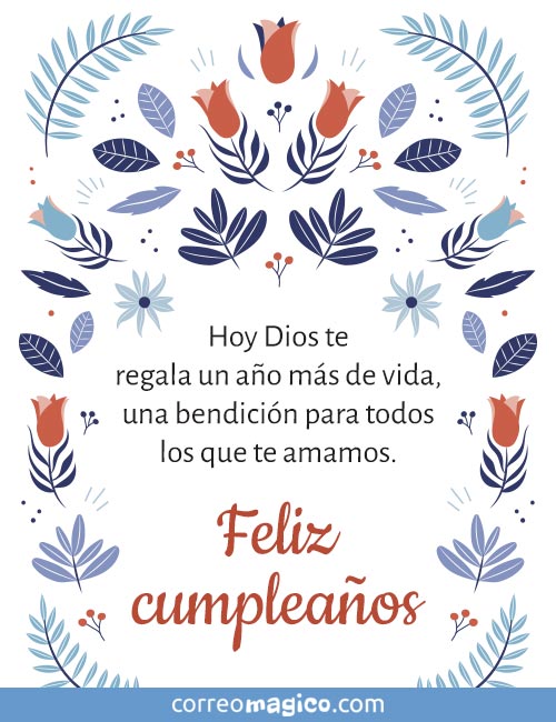 Tarjeta para WhatsApp de Cumpleaños. cumple nuestrabendicion. 786