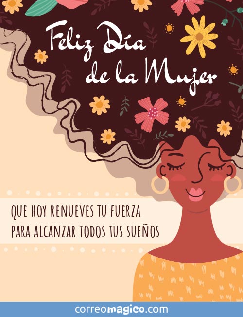 de Día de la Mujer. Alcanzar todos tus sueños, para compartir por WhatsApp