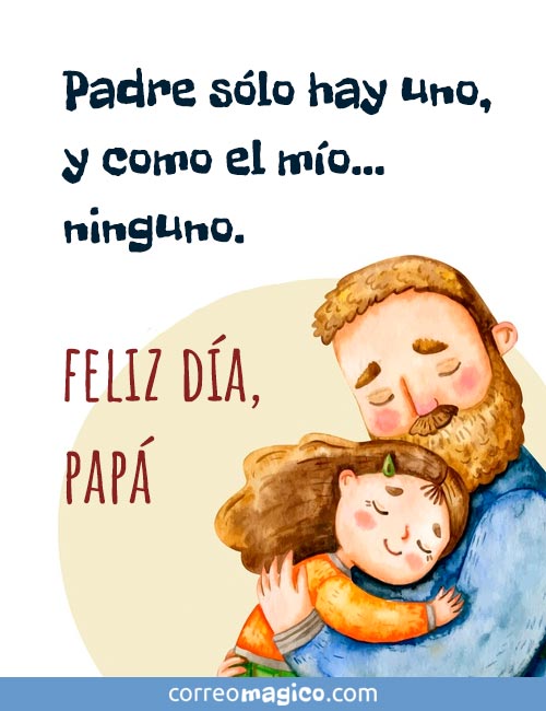 Tarjeta de Día del padre. Nadie como tú, para compartir por WhatsApp.  diapadre-ninguno