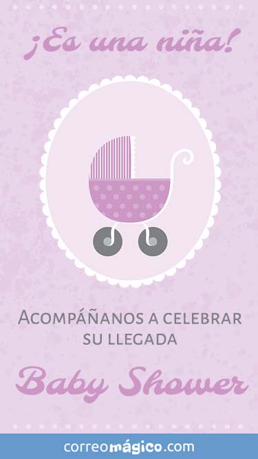 Tarjeta de Invitacin a babyshower para whatsapp para enviar desde tu celular o computadora