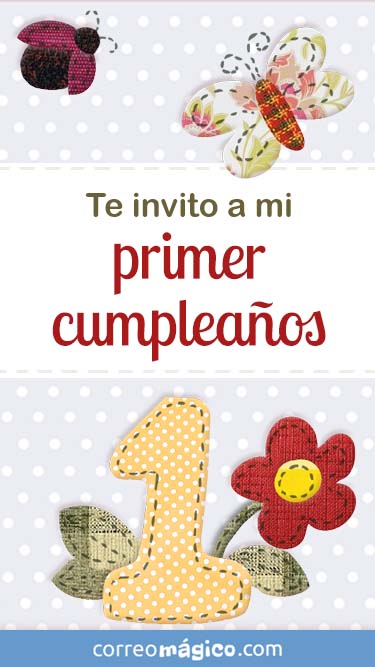 Tarjeta de Invitacion de Cumpleaos de 1 ao para whatsapp para enviar desde tu celular o computadora