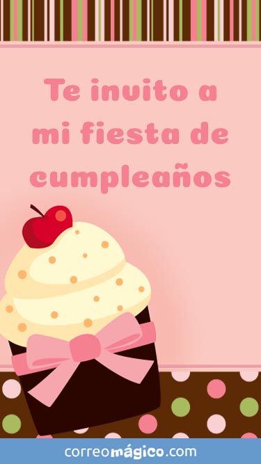 Tarjeta de Invitacion a fiesta de Cumpleaos de nena para whatsapp para enviar desde tu celular o computadora