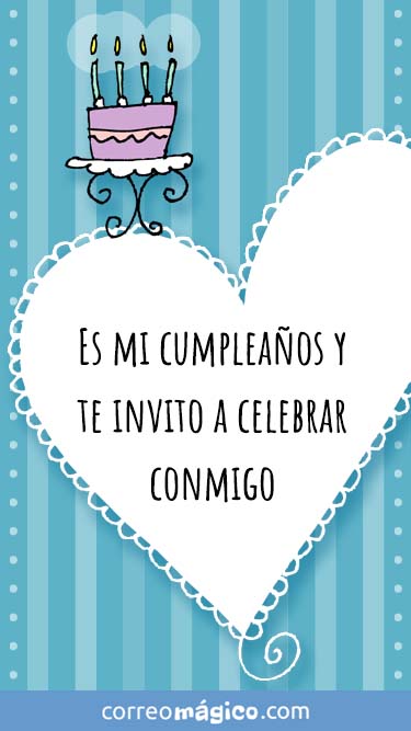 Tarjeta de Invitacion de Cumpleaos para whatsapp para enviar desde tu celular o computadora