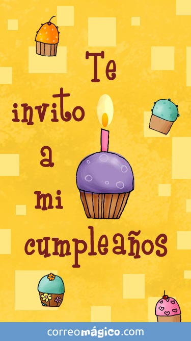 Tarjeta de Invitacion de Cumpleaos para whatsapp para enviar desde tu celular o computadora
