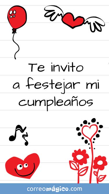 Tarjeta de Invitacion de Cumpleaos para whatsapp para enviar desde tu celular o computadora