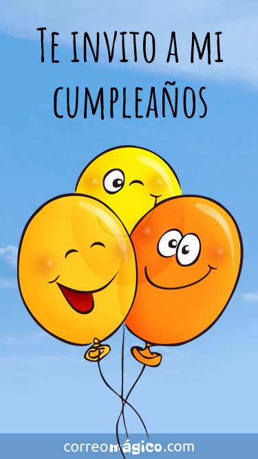 Tarjeta de Invitacion a fiesta de Cumpleaos para whatsapp para enviar desde tu celular o computadora