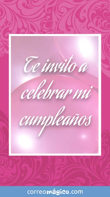 Tarjeta de Invitacion a fiesta de Cumpleaos para whatsapp para enviar desde tu celular o computadora