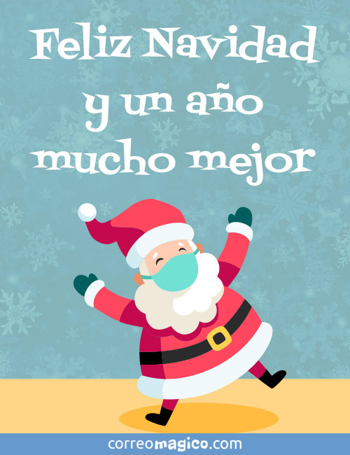 Tarjeta de Navidad. Feliz Navidad y un año mucho mejor, para compartir por  WhatsApp en CorreoMagico.com