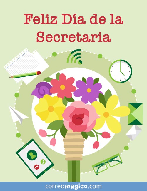 Tarjeta de Día de la Secretaria. Feliz Día de la Secretaria, para compartir  por WhatsApp. profesion-diasecretaria