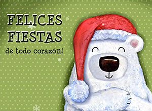 Tarjeta de Navidad para compartir. un abrazo a la distancia