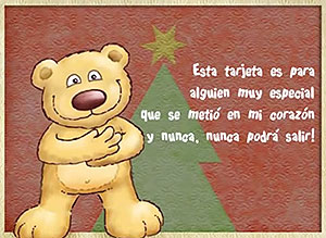 Tarjeta de Navidad para compartir. ests en mi corazn