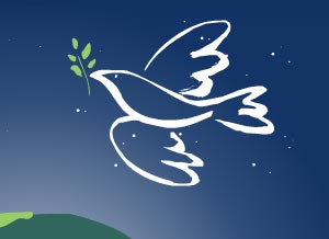 Imagen de Navidad para compartir gratis. paz alrededor del mundo