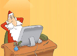 Tarjeta de Navidad para compartir. hombre de negocios