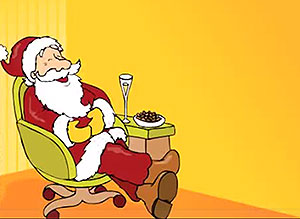 Tarjeta de Navidad para compartir. trabajar slo un da por ao