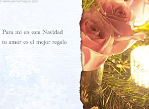 Tarjeta de Navidad para compartir. Tu amor es mi mejor regalo