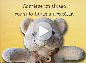 Hola ecard. tarjeta con abrazo 