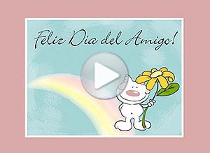 Tarjeta animada de Día del amigo. un amigo como t...