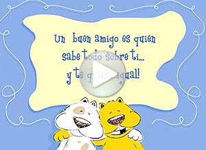 Tarjeta animada de Día del amigo. un buen amigo