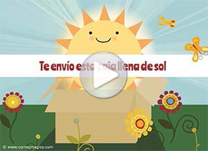 Tarjeta animada de Amor. Te envo una caja de sol