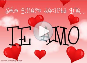 Tarjeta animada de San Valentín, Hoy quiero decirte que te amo .