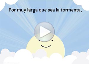 Imagen de Animo para compartir gratis. Por larga que sea la tormenta...