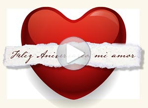Aniversarios ecard. te envo mi corazn a la distancia