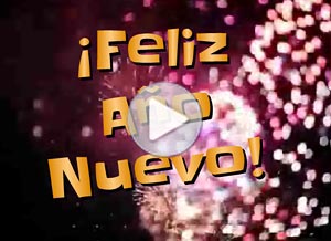 Tarjeta animada de Año Nuevo. Feliz Ao Nuevo