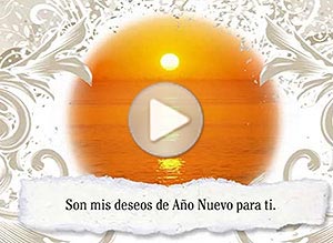 Tarjeta animada de Año Nuevo. mis deseos de ao nuevo para ti
