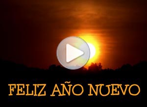 Tarjeta animada de Año Nuevo. en este nuevo ao...