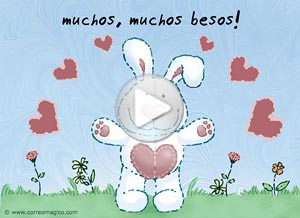 Te mando un beso ecard. con inmenso cario para ti