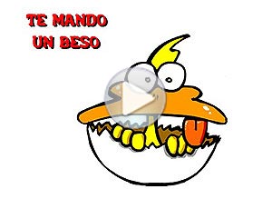 Tarjeta animada de Te mando un beso. Te mando un beso