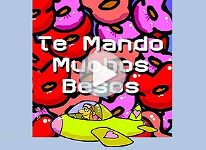 Tarjeta animada de Te mando un beso. Te mando muchos besos