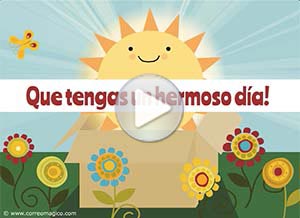 Tarjeta animada de Animo. Te envo una caja de sol