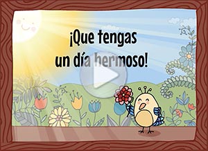 Hola ecard. alegra en el corazn