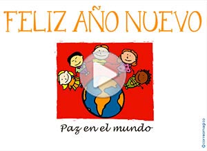 Tarjeta animada de Hola. paz