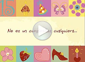 Tarjeta animada de Cumpleaños. disfruta tus 15!