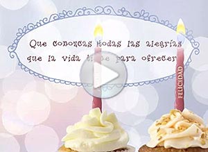 Tarjeta animada de Cumpleaños. todas las alegras de la vida