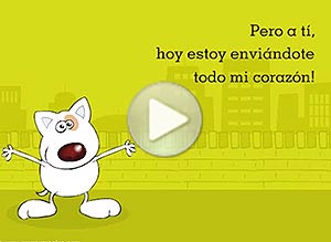 Cumpleaños ecard. te envo todo mi corazn