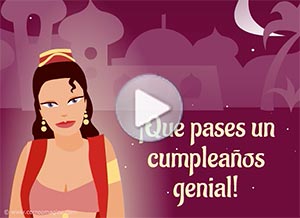 Tarjeta animada de . Un cumpleaos genial