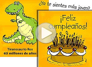 Tarjeta animada de Cumpleaños. para que te sientas joven