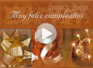 Tarjeta animada de . Muy feliz cumpleaos