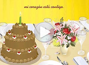 Imagen de Cumpleaos para compartir gratis. Mi corazn est contigo