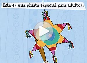 Tarjeta animada de . Una piata para adultos