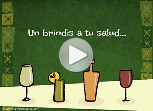  ecard. Un brindis a tu salud