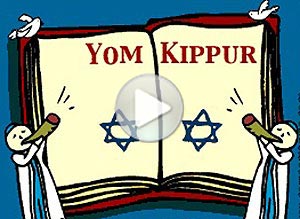 Tarjeta animada de Judaísmo. Yom Kippur