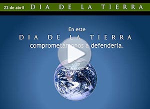 Tarjeta animada de Día de la tierra. Defender la Tierra